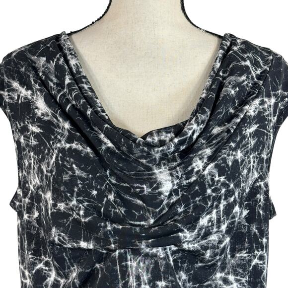 Michael Michael Kors X-Large Top Sleeveless Abstract Stretch Draped Scoop Neck - Picture 2 of 8